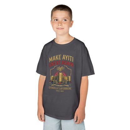 Make Ayiti Great Again kids T-Shirt | Citadelle Laferrière illustration