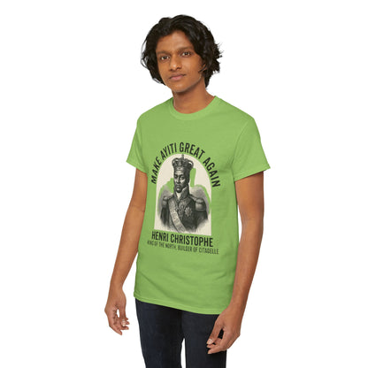 Henri Christophe portrait Make Ayiti Great Again T-Shirt | Haitian history tee