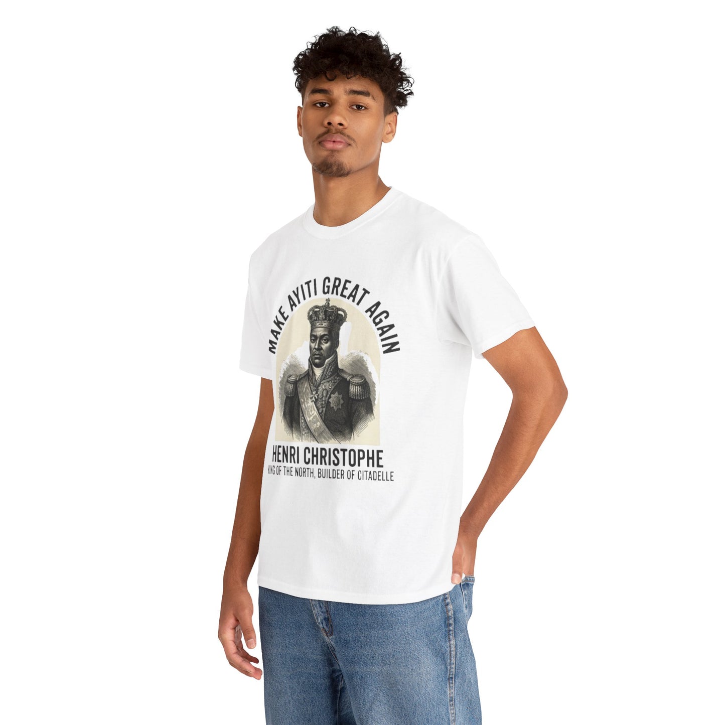 Henri Christophe portrait Make Ayiti Great Again T-Shirt | Haitian history tee