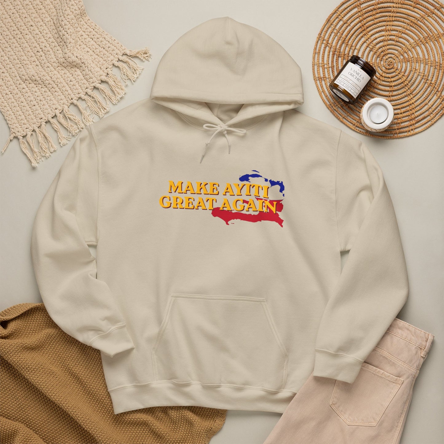Hoodie - Make Ayiti Great Again / Neg Lakay Haitian Pride Pullover