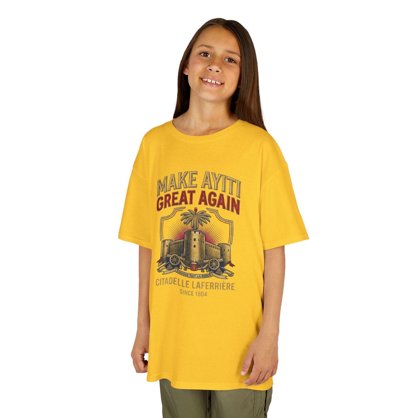 Make Ayiti Great Again kids T-Shirt | Citadelle Laferrière illustration