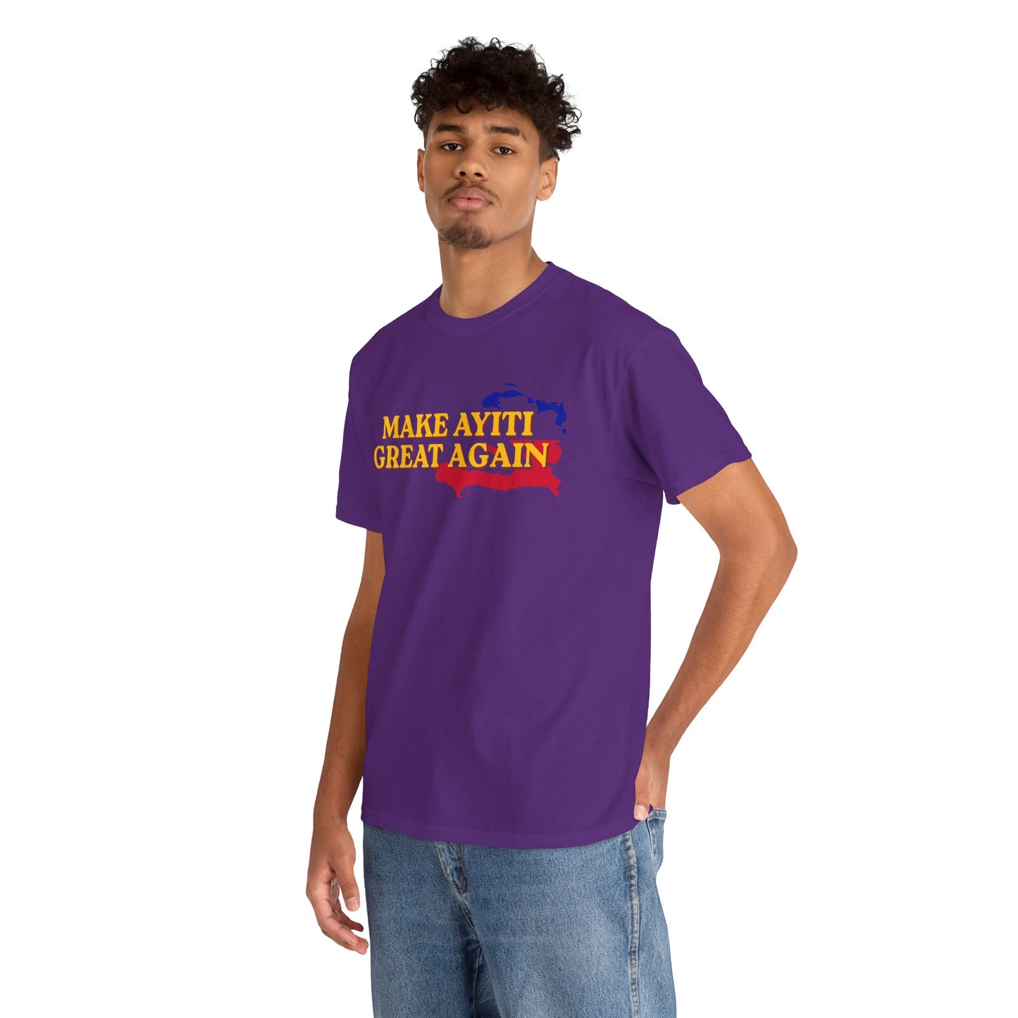 Make Ayiti Great Again T-Shirt | Haiti Flag Map Tee
