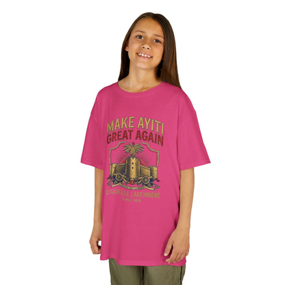 Make Ayiti Great Again kids T-Shirt | Citadelle Laferrière illustration