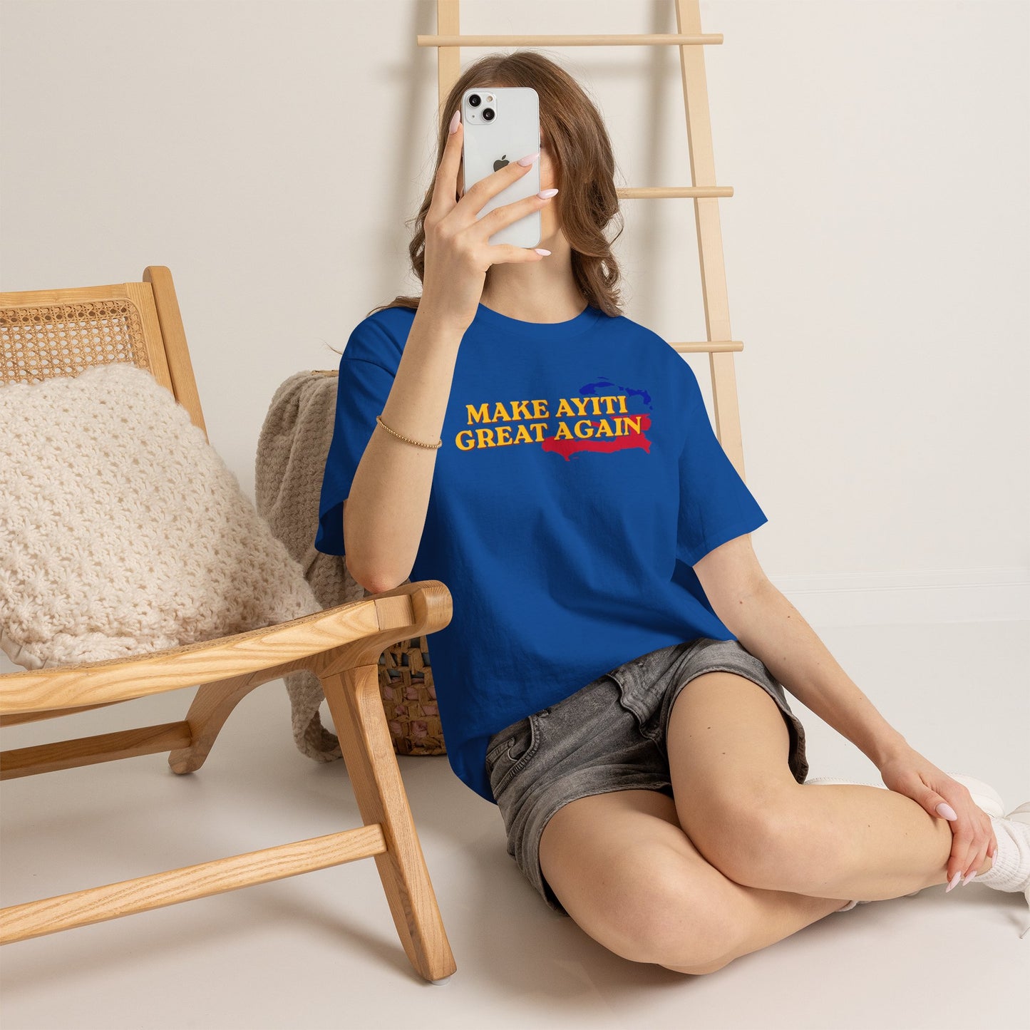 Make Ayiti Great Again T-Shirt | Haiti Flag Map Tee