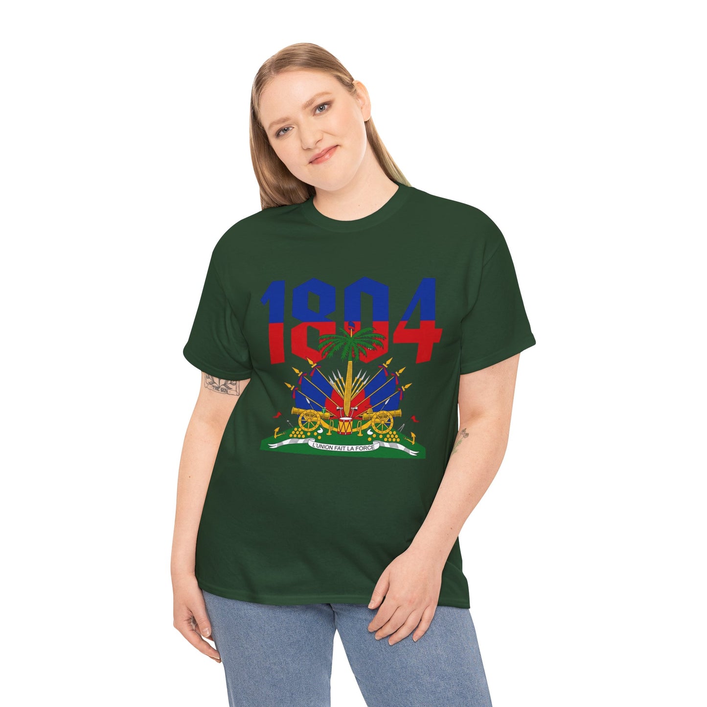 1804 Haitian Coat of Arms Tee | Neg Lakay Portrait Tee, Haitian Heritage Shirt