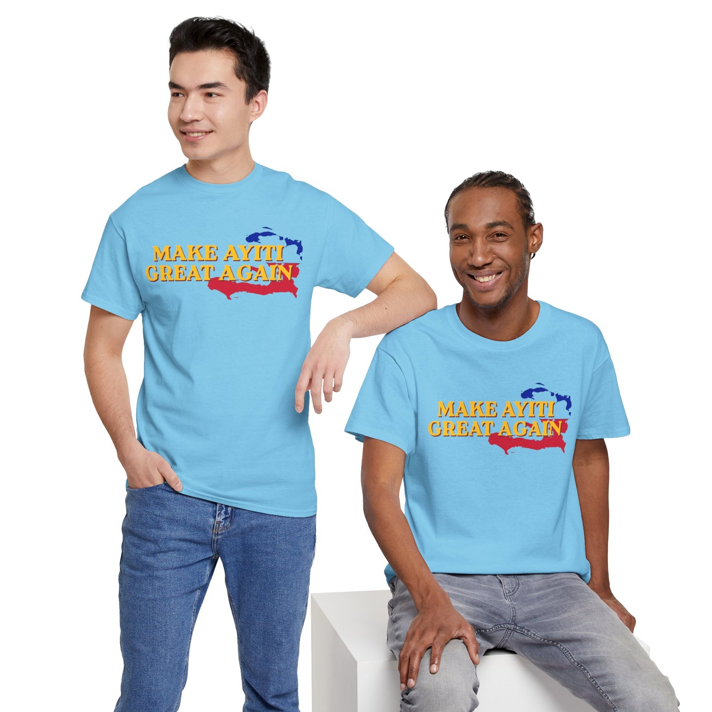 Make Ayiti Great Again T-Shirt | Haiti Flag Map Tee