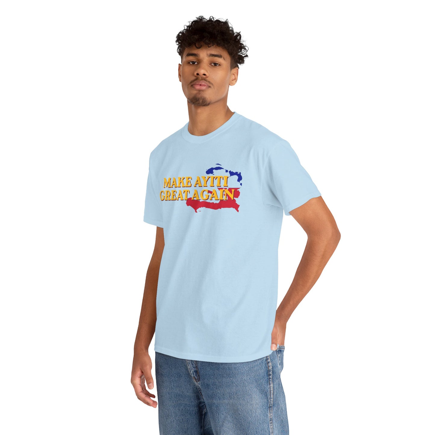 Make Ayiti Great Again T-Shirt | Haiti Flag Map Tee