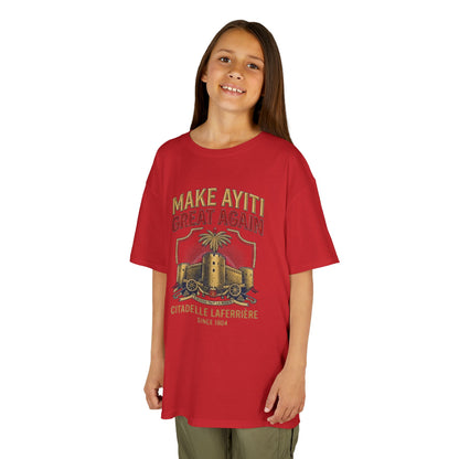 Make Ayiti Great Again kids T-Shirt | Citadelle Laferrière illustration