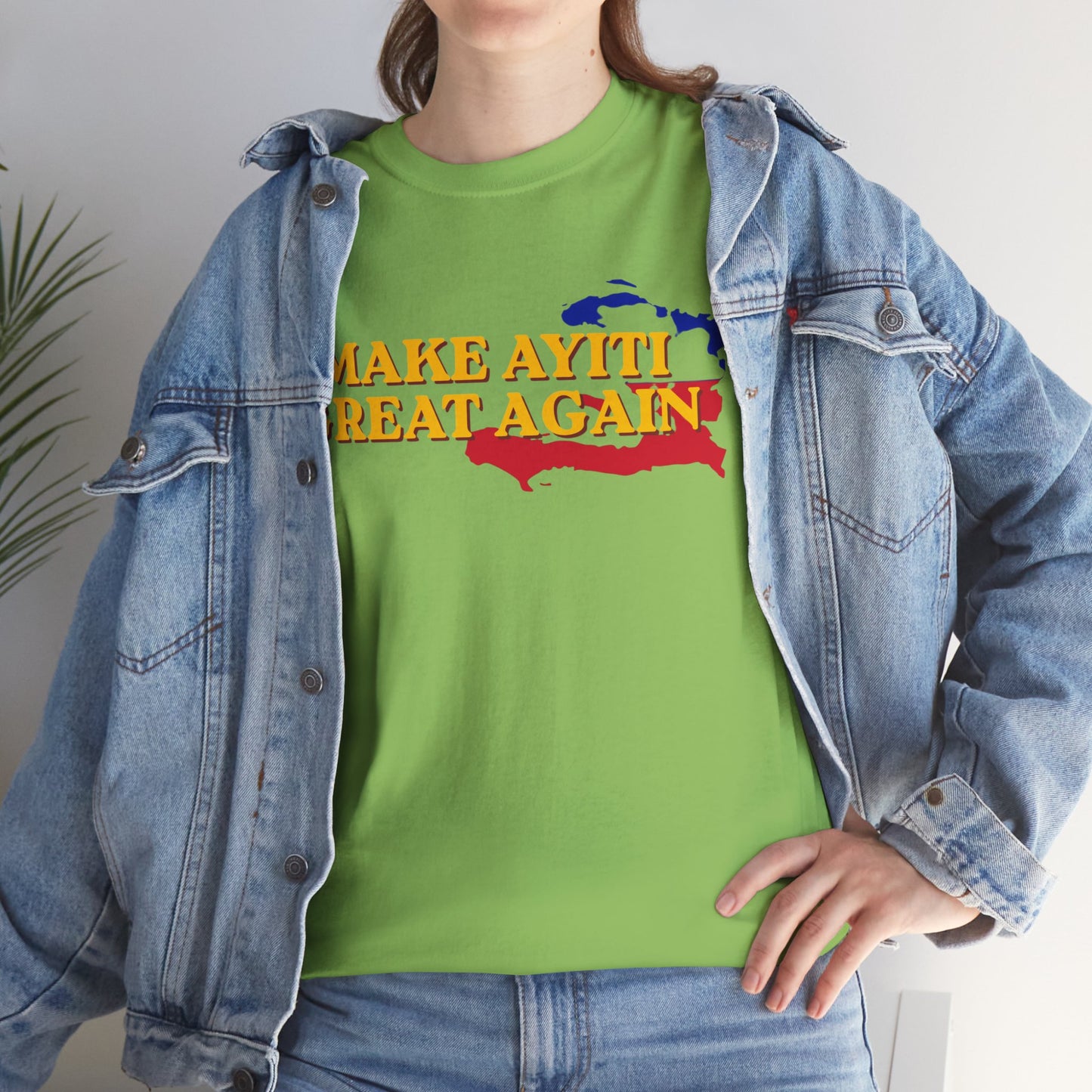 Make Ayiti Great Again T-Shirt | Haiti Flag Map Tee