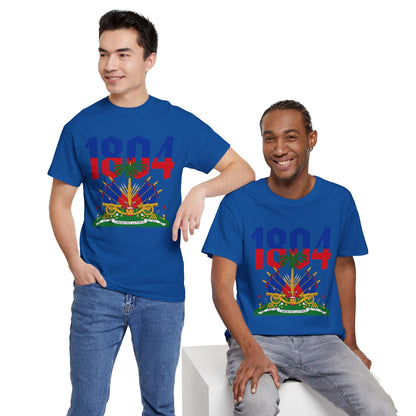 1804 Haitian Coat of Arms Tee | Neg Lakay Portrait Tee, Haitian Heritage Shirt