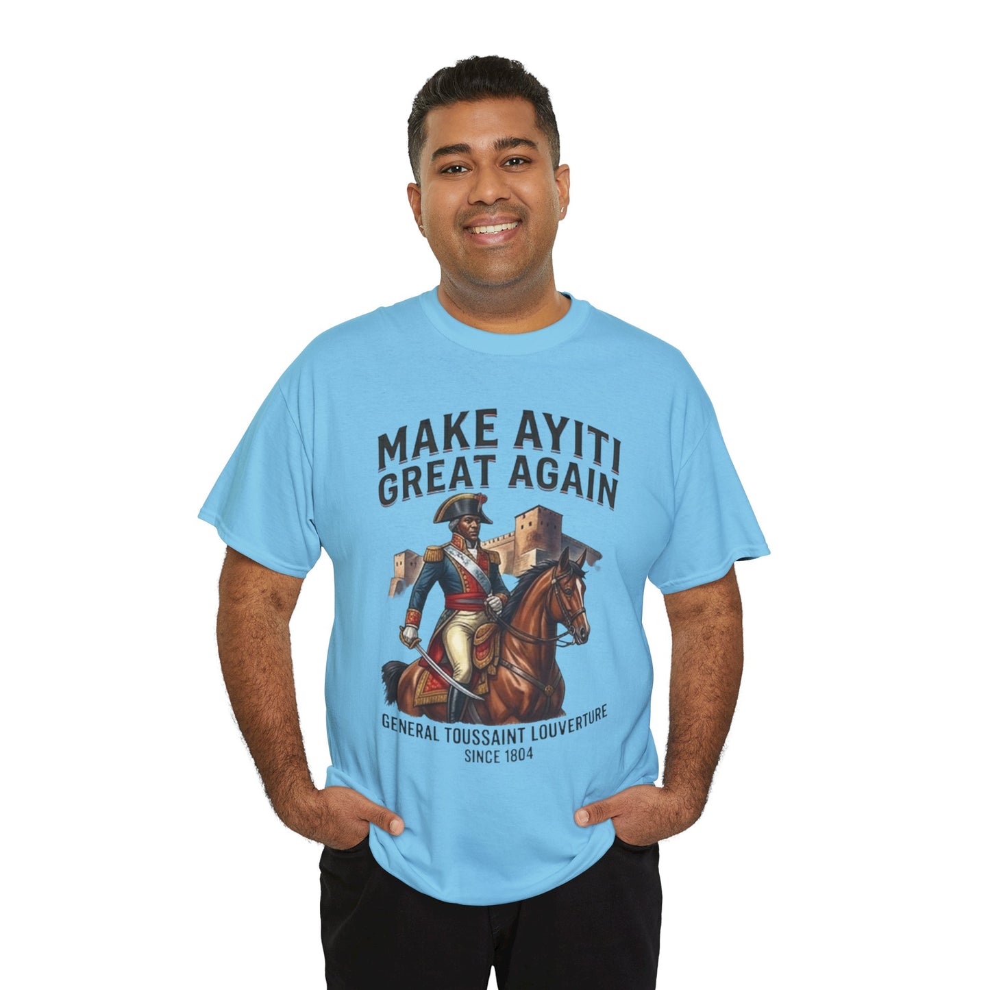 Make Ayiti Great Again T-Shirt | Toussaint Louverture Horse Illustration