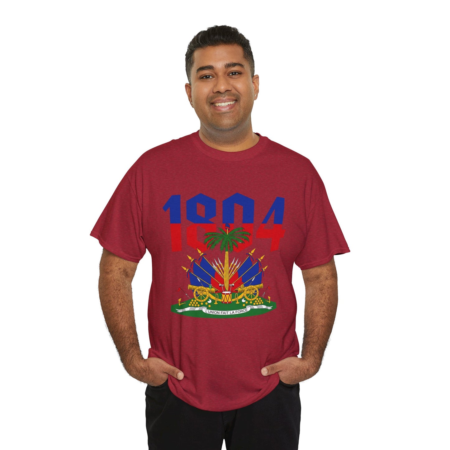1804 Haitian Coat of Arms Tee | Neg Lakay Portrait Tee, Haitian Heritage Shirt