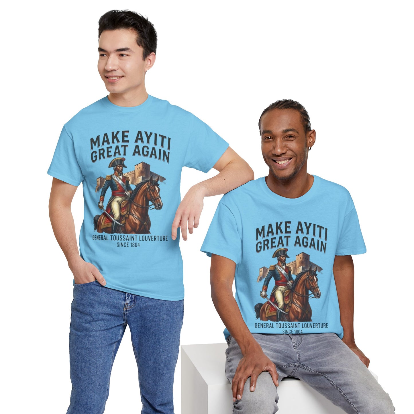Make Ayiti Great Again T-Shirt | Toussaint Louverture Horse Illustration