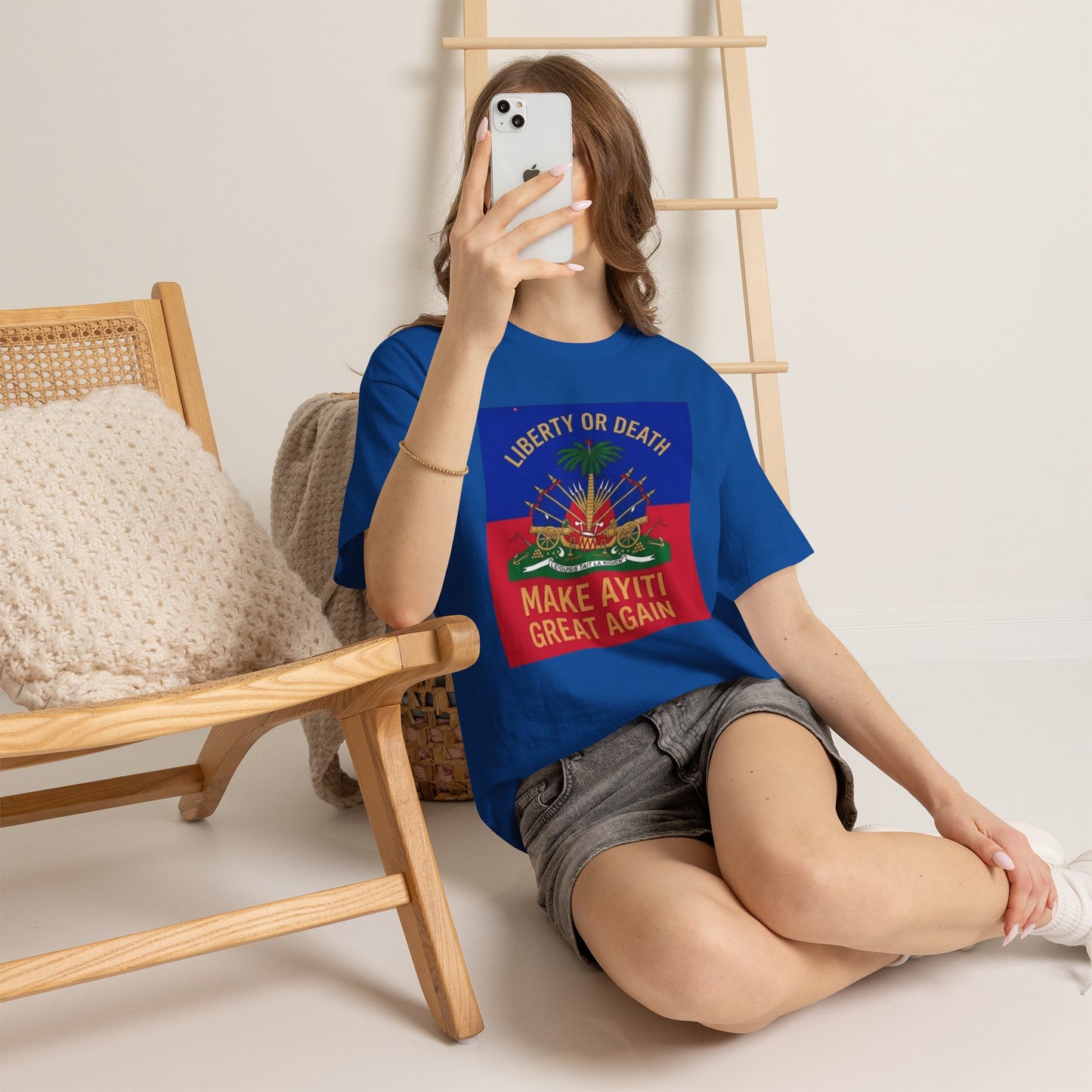 Make Ayiti Great Again T-Shirt | Haitian Flag Coat of Arms, Liberty or Death