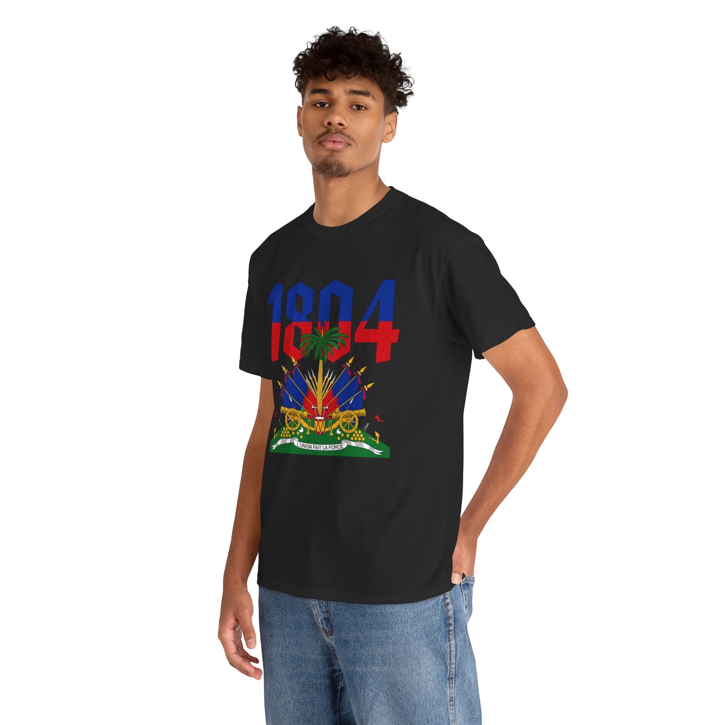 1804 Haitian Coat of Arms Tee | Neg Lakay Portrait Tee, Haitian Heritage Shirt