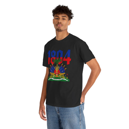 1804 Haitian Coat of Arms Tee | Neg Lakay Portrait Tee, Haitian Heritage Shirt