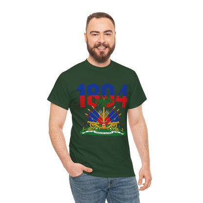 1804 Haitian Coat of Arms Tee | Neg Lakay Portrait Tee, Haitian Heritage Shirt