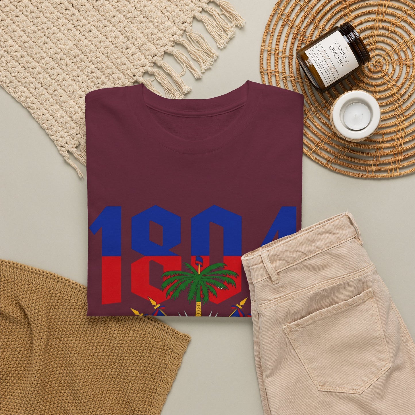 1804 Haitian Coat of Arms Tee | Neg Lakay Portrait Tee, Haitian Heritage Shirt