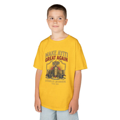 Make Ayiti Great Again kids T-Shirt | Citadelle Laferrière illustration