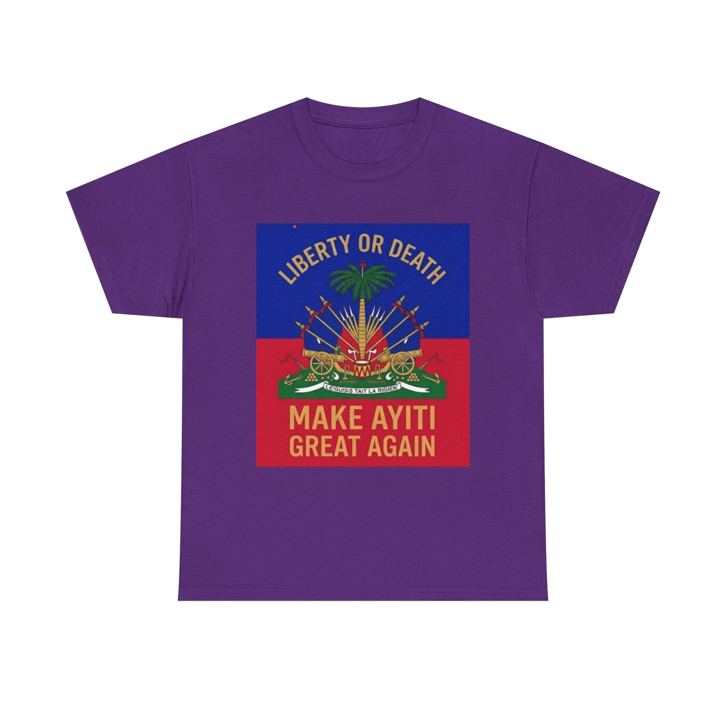 Make Ayiti Great Again T-Shirt | Haitian Flag Coat of Arms, Liberty or Death