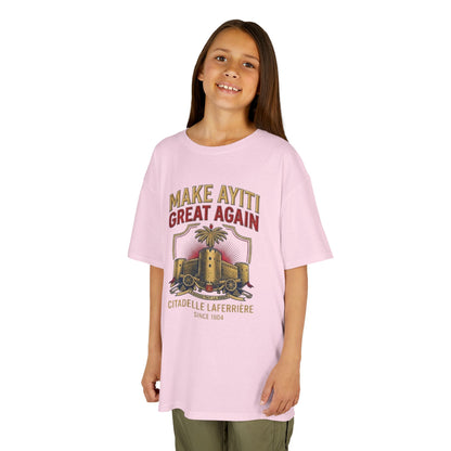 Make Ayiti Great Again kids T-Shirt | Citadelle Laferrière illustration