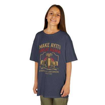 Make Ayiti Great Again kids T-Shirt | Citadelle Laferrière illustration