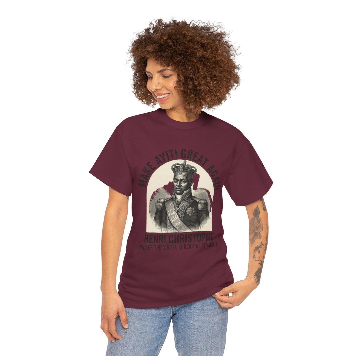 Henri Christophe portrait Make Ayiti Great Again T-Shirt | Haitian history tee
