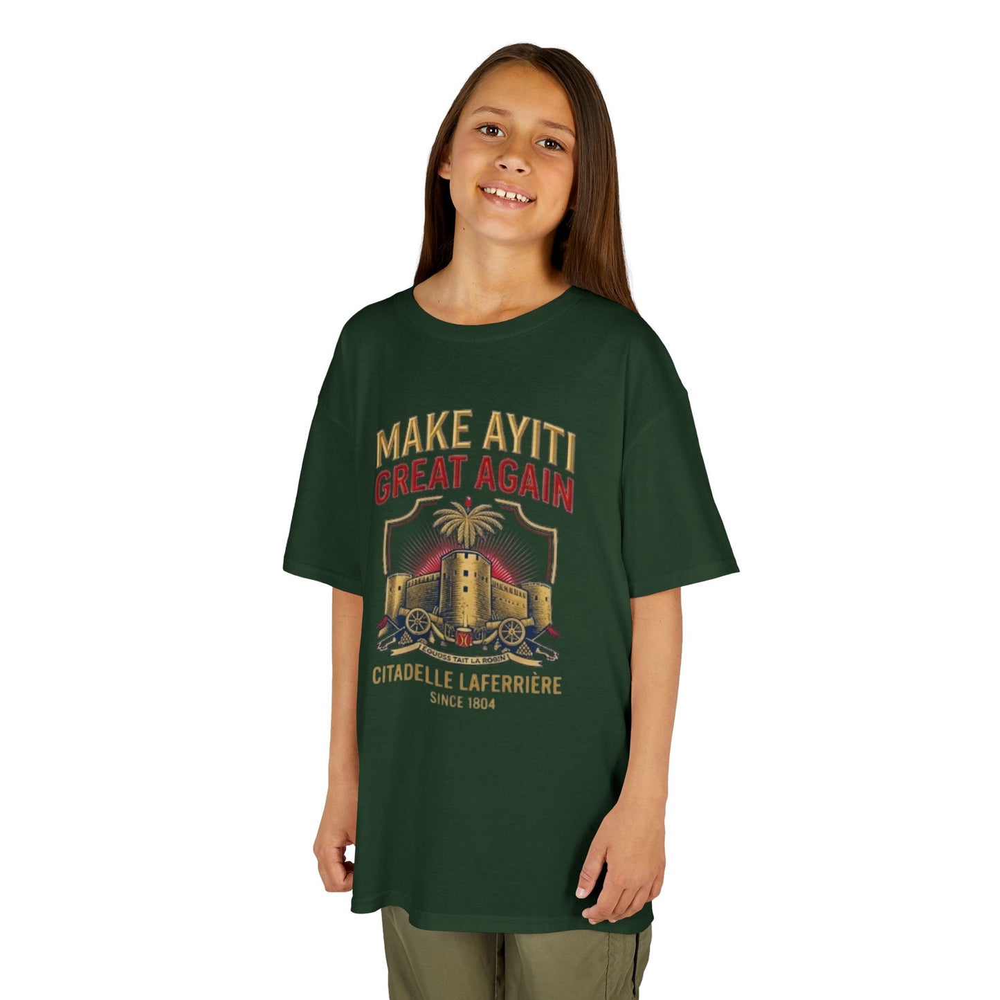 Make Ayiti Great Again kids T-Shirt | Citadelle Laferrière illustration