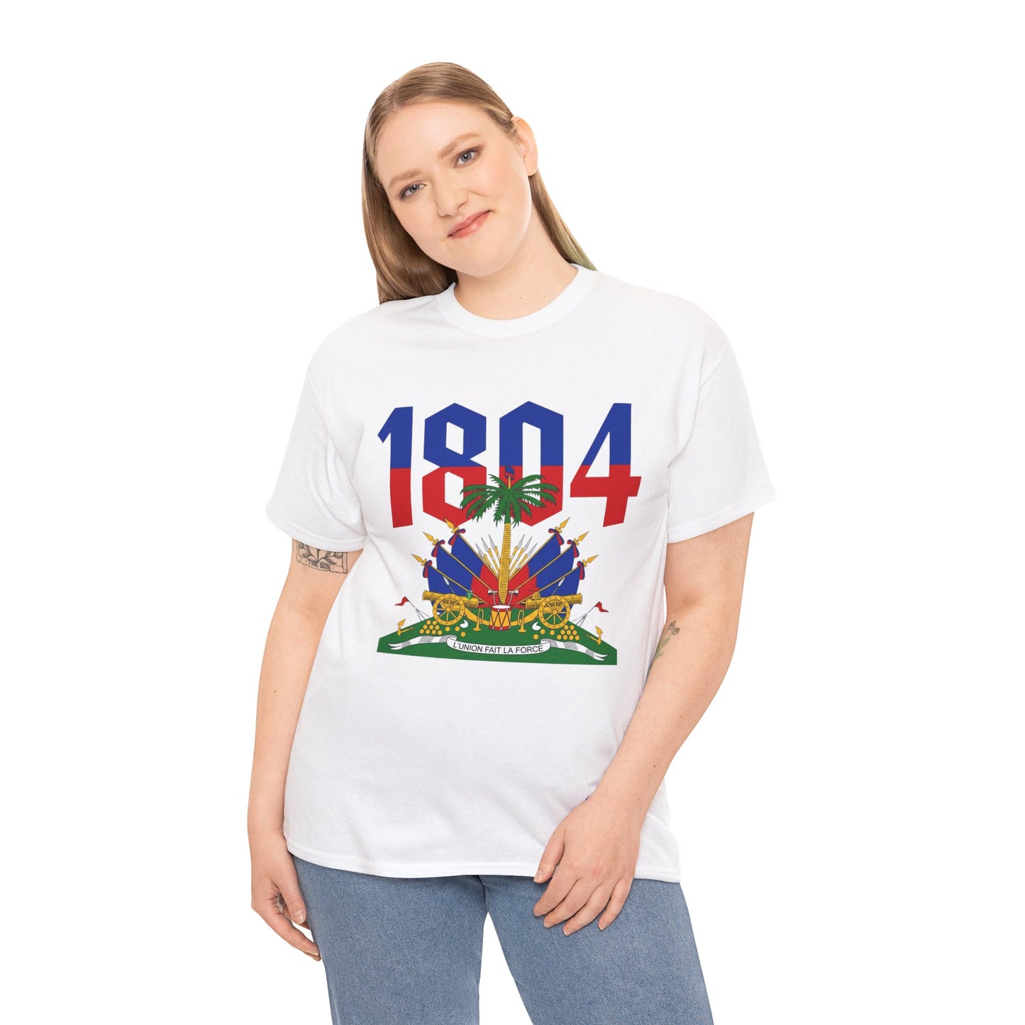 1804 Haitian Coat of Arms Tee | Neg Lakay Portrait Tee, Haitian Heritage Shirt