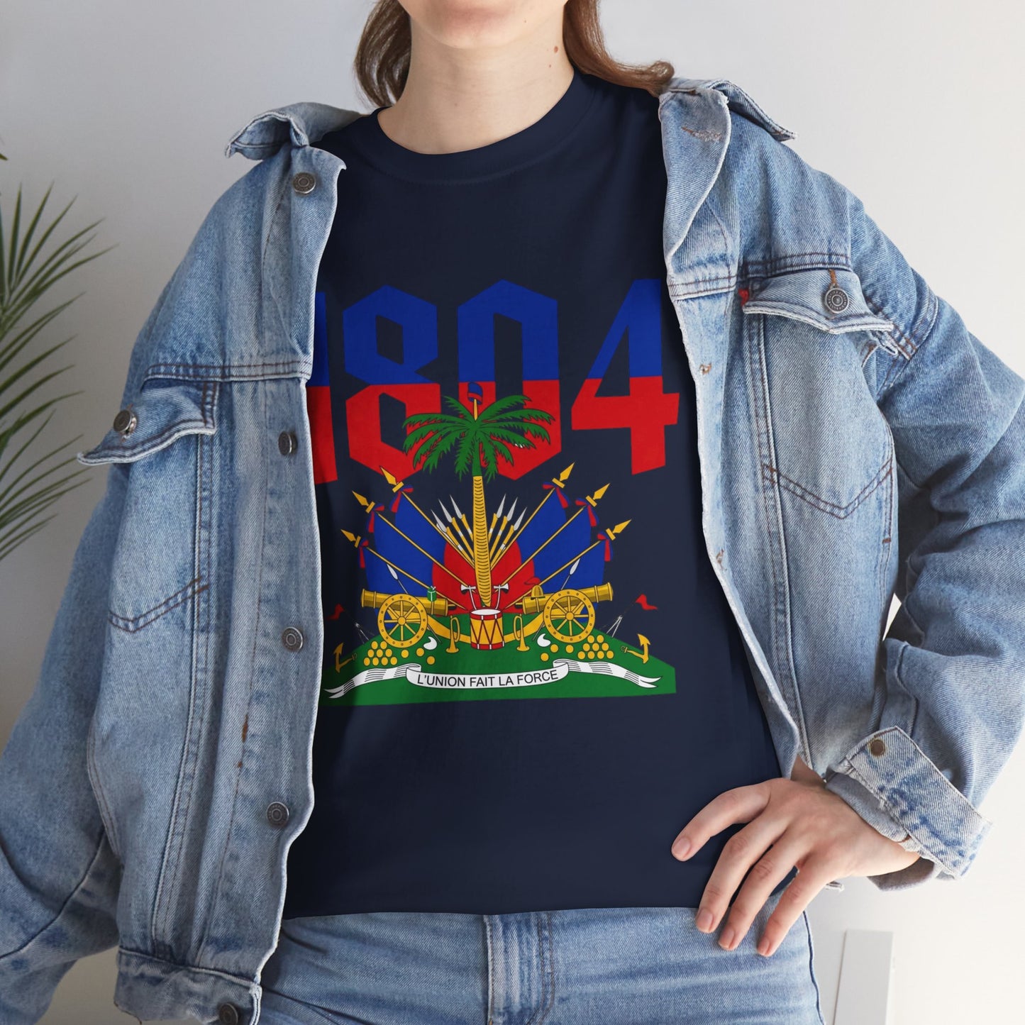 1804 Haitian Coat of Arms Tee | Neg Lakay Portrait Tee, Haitian Heritage Shirt