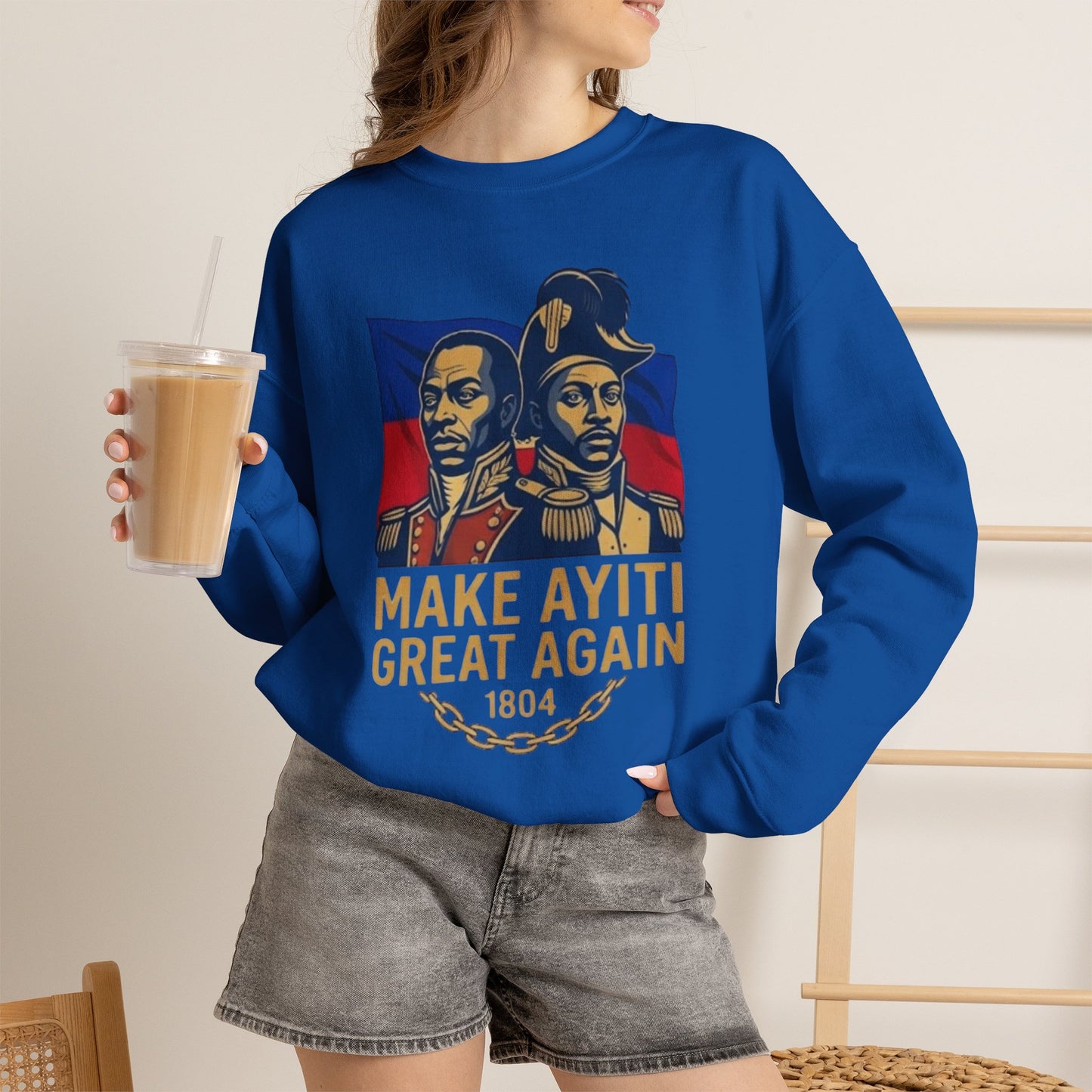 Make Ayiti Great Again sweatshirt | Haitian flag, 1804 independence design