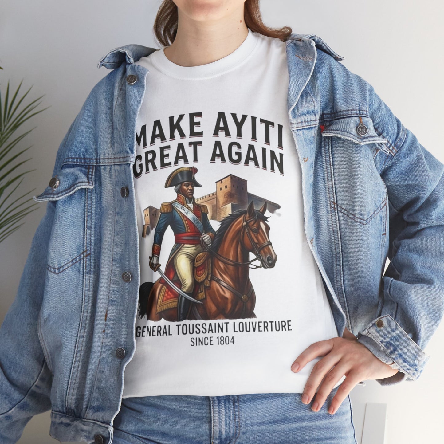 Make Ayiti Great Again T-Shirt | Toussaint Louverture Horse Illustration