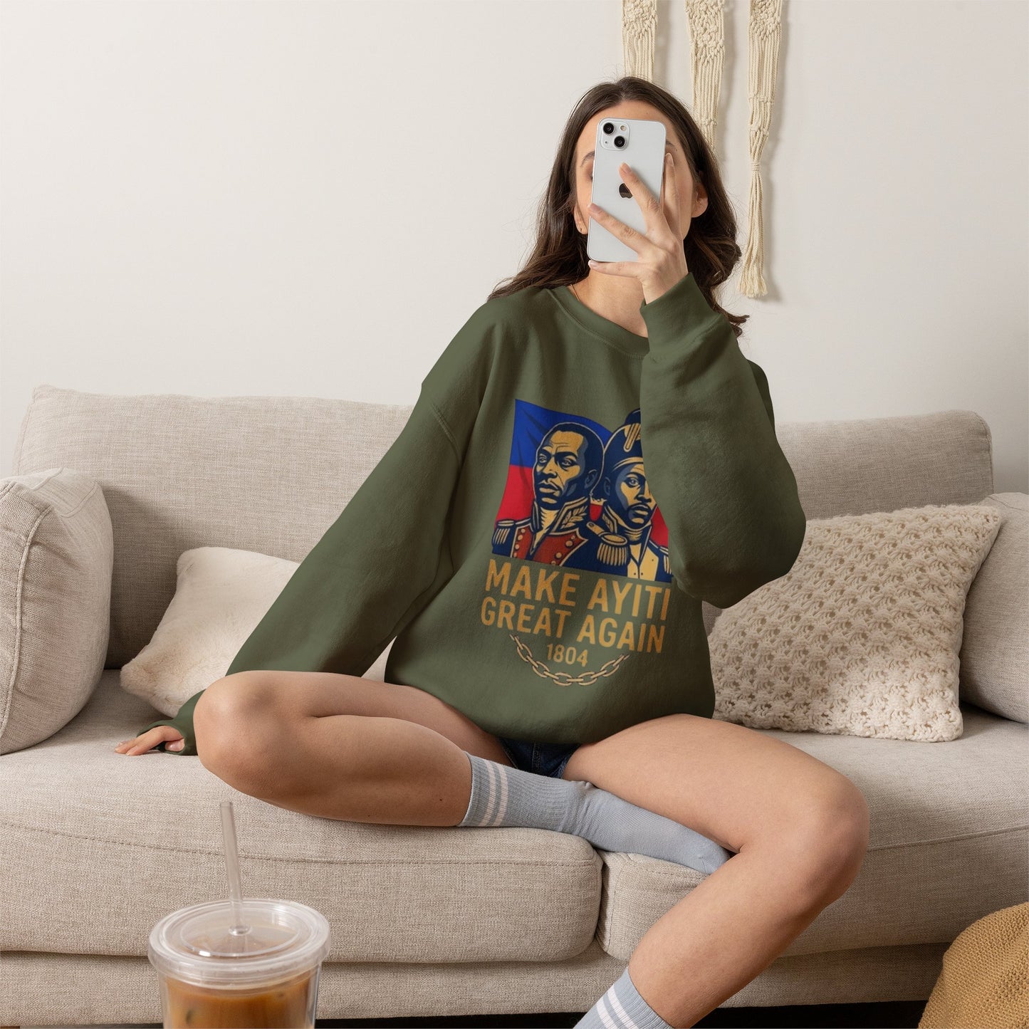 Make Ayiti Great Again sweatshirt | Haitian flag, 1804 independence design