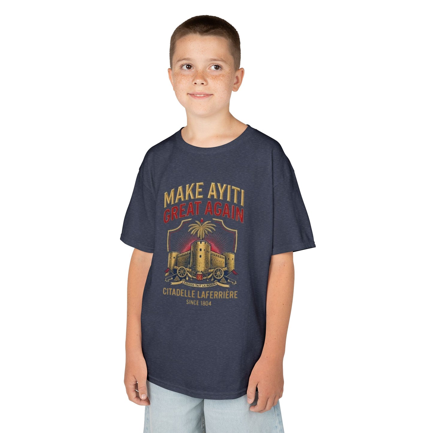 Make Ayiti Great Again kids T-Shirt | Citadelle Laferrière illustration