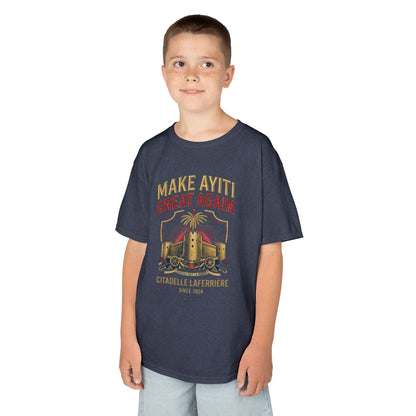 Make Ayiti Great Again kids T-Shirt | Citadelle Laferrière illustration