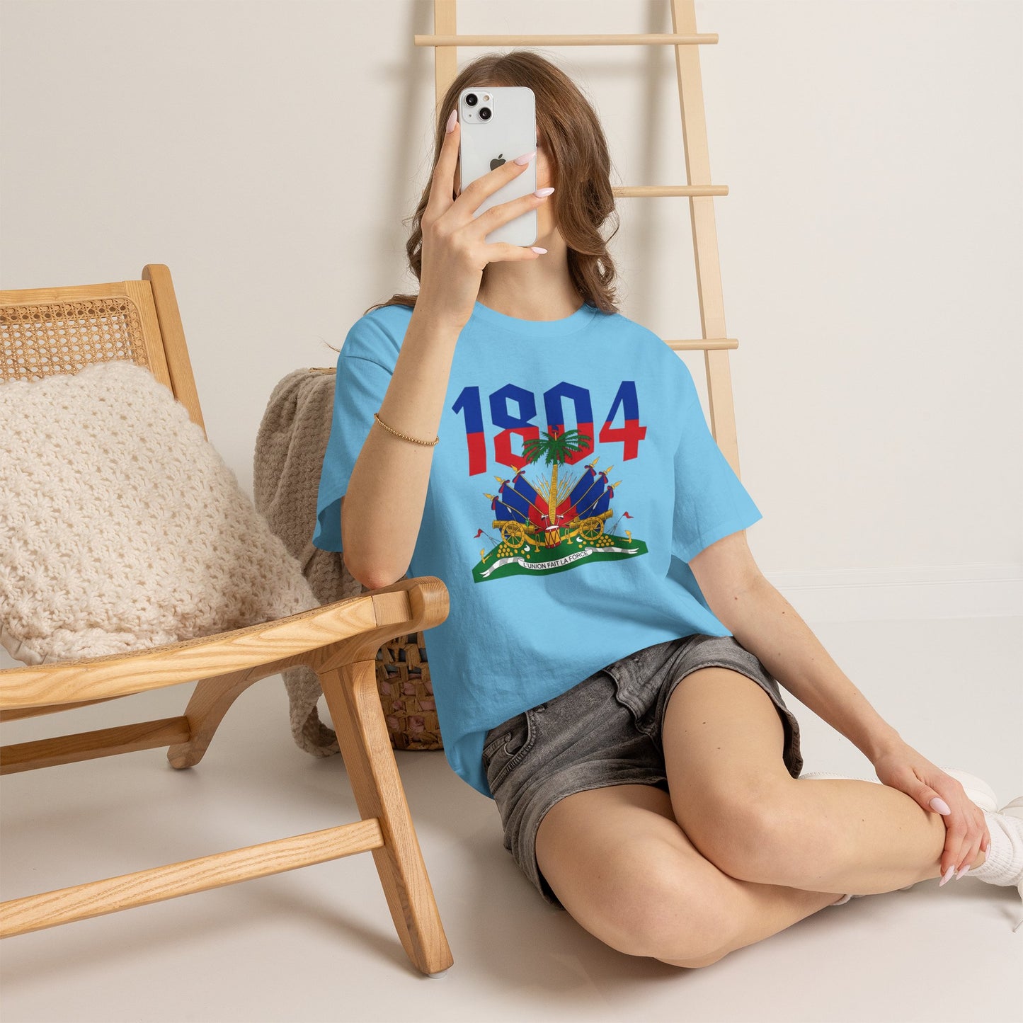 1804 Haitian Coat of Arms Tee | Neg Lakay Portrait Tee, Haitian Heritage Shirt