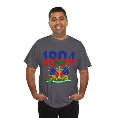 1804 Haitian Coat of Arms Tee | Neg Lakay Portrait Tee, Haitian Heritage Shirt