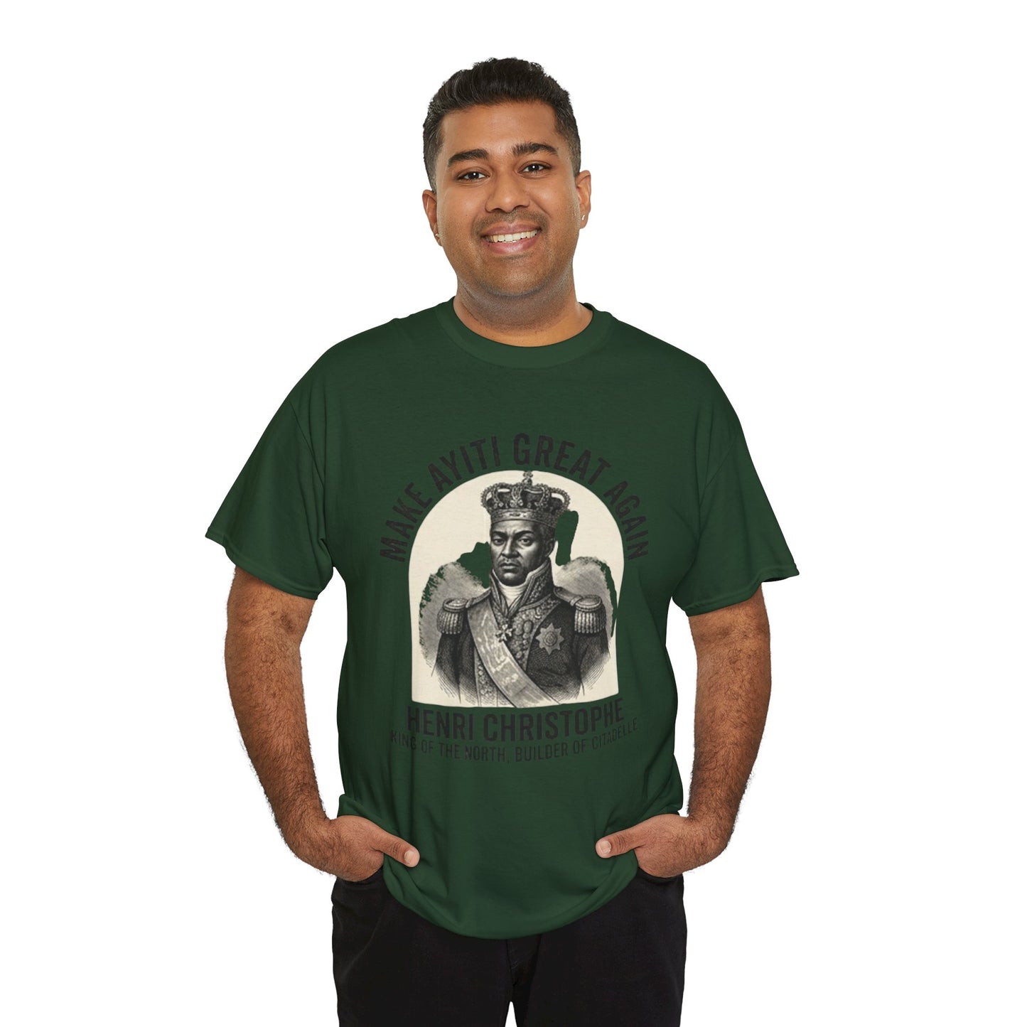 Henri Christophe portrait Make Ayiti Great Again T-Shirt | Haitian history tee