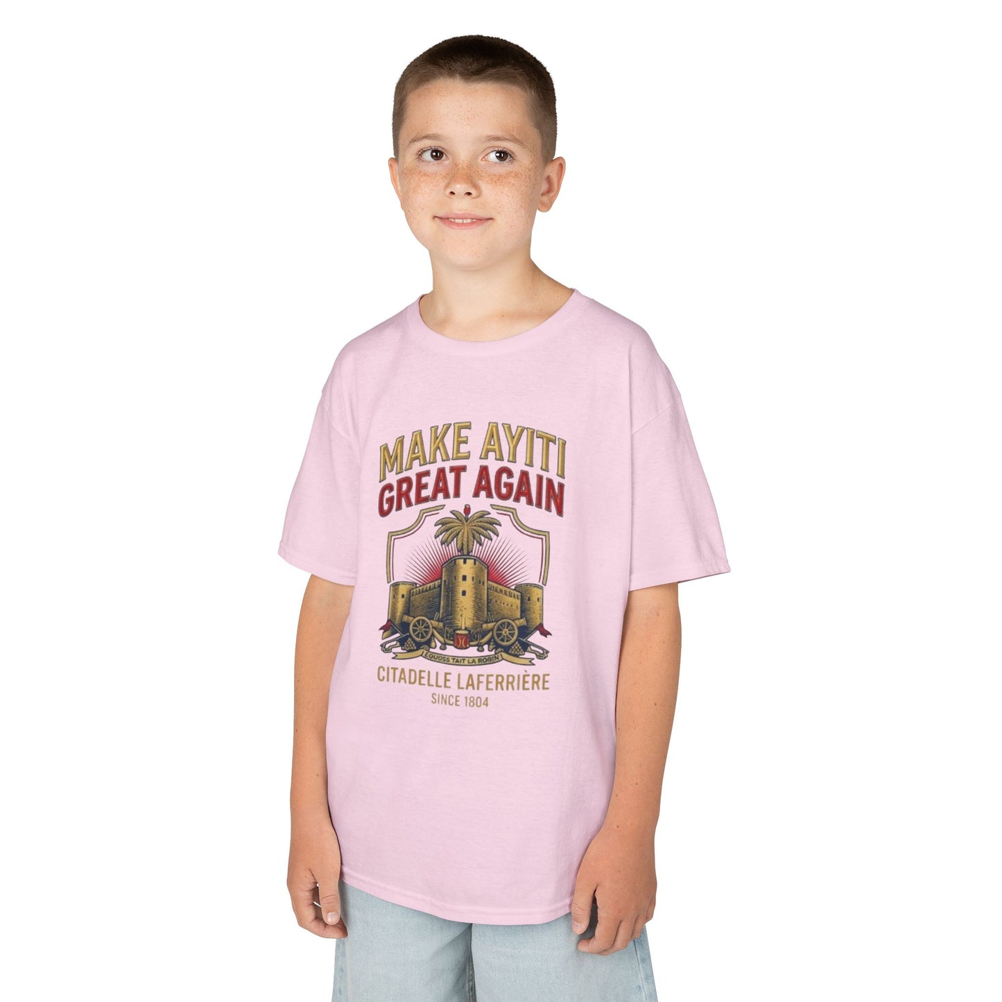 Make Ayiti Great Again kids T-Shirt | Citadelle Laferrière illustration