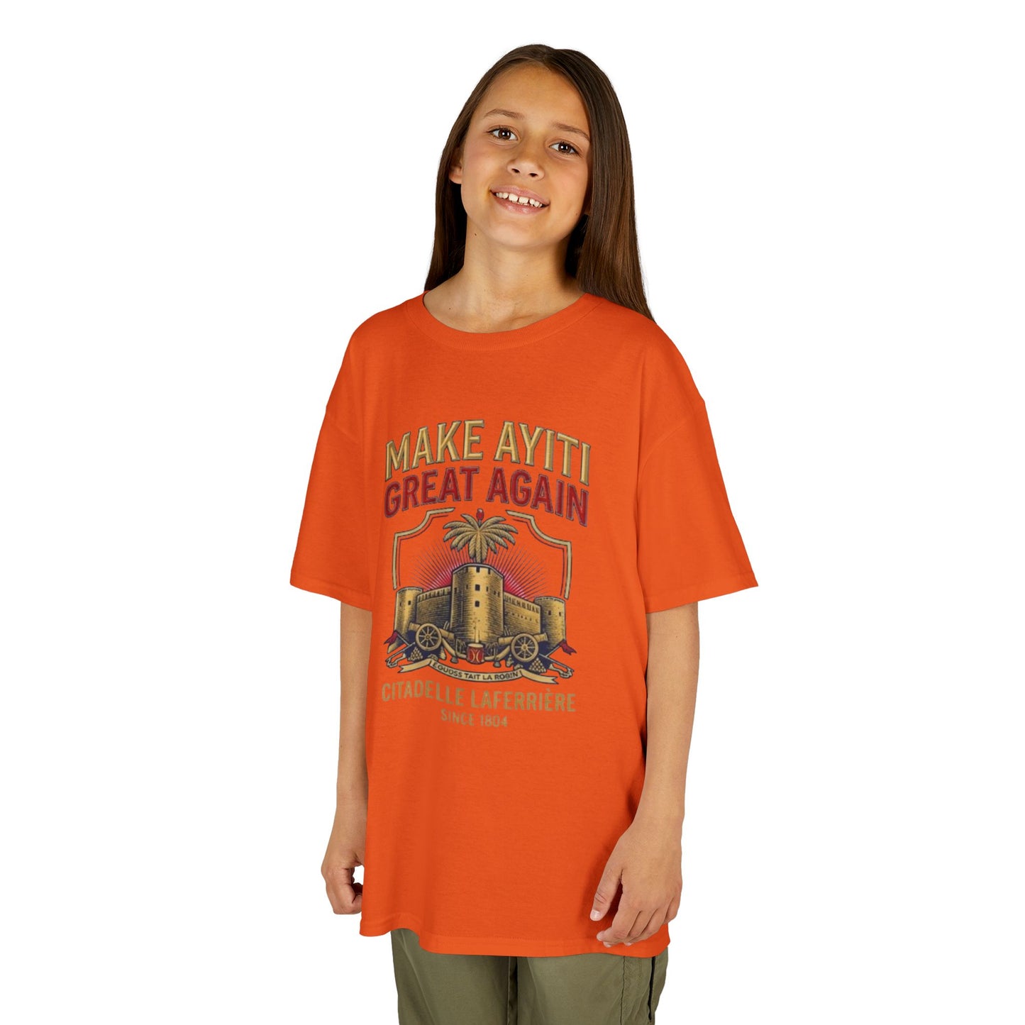 Make Ayiti Great Again kids T-Shirt | Citadelle Laferrière illustration
