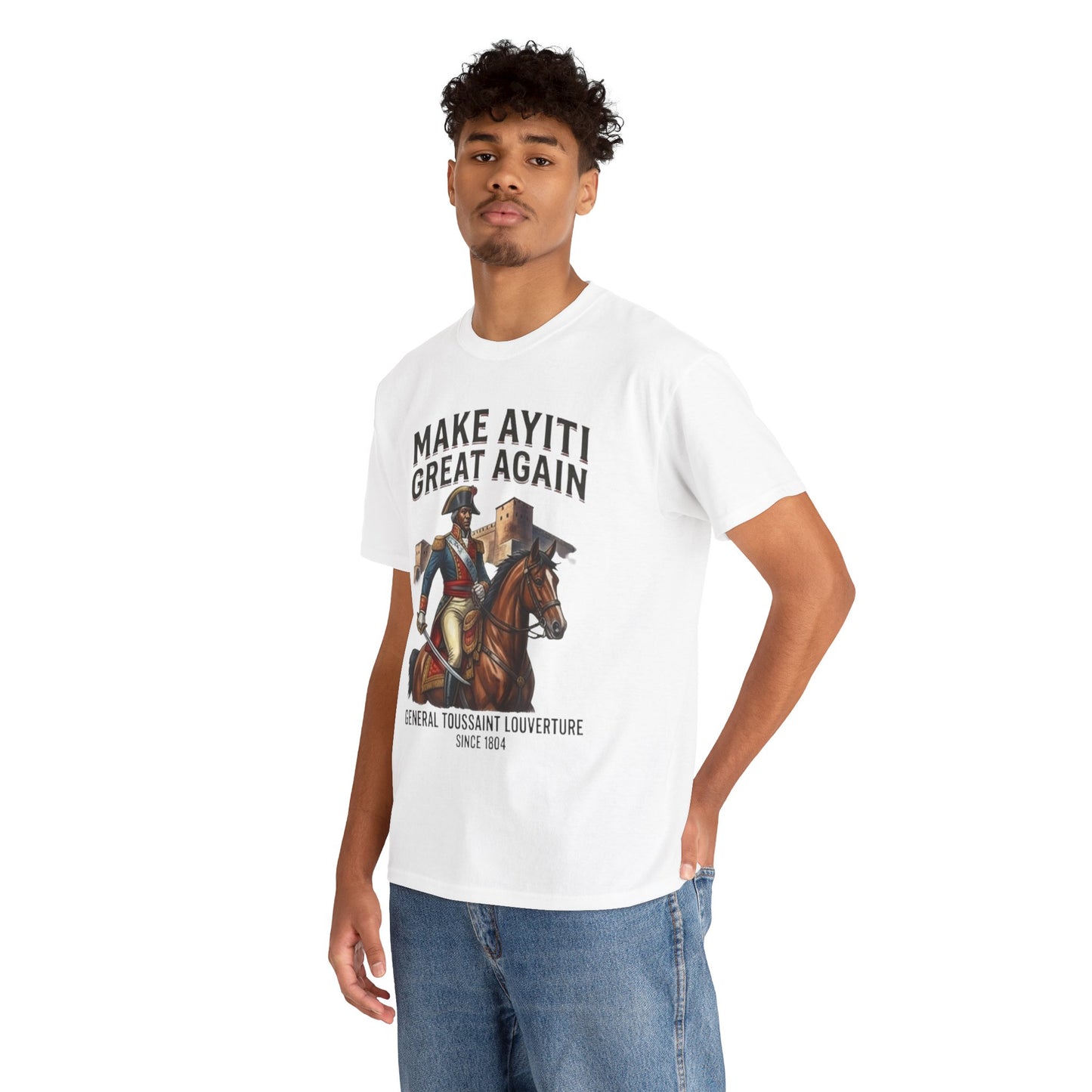 Make Ayiti Great Again T-Shirt | Toussaint Louverture Horse Illustration