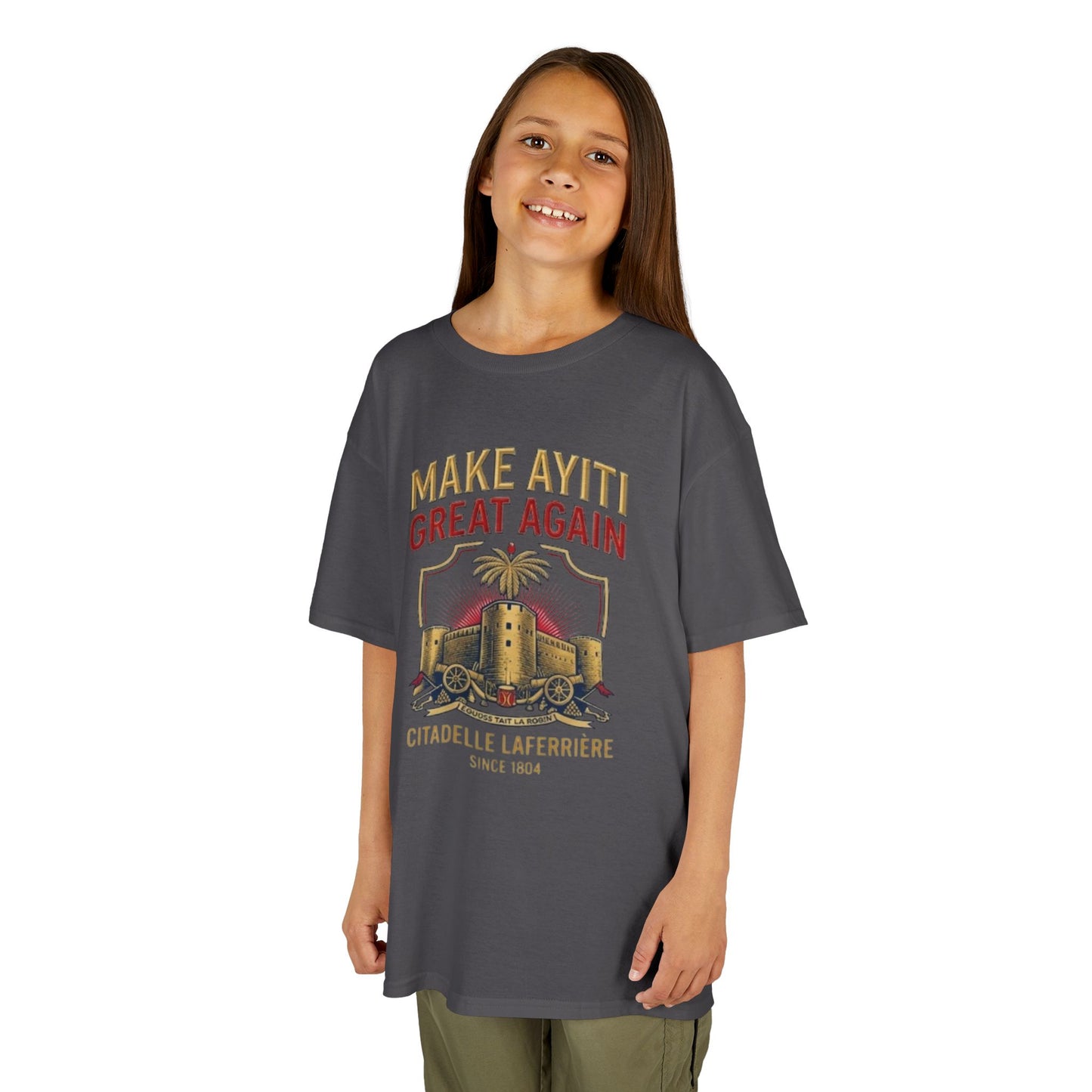 Make Ayiti Great Again kids T-Shirt | Citadelle Laferrière illustration