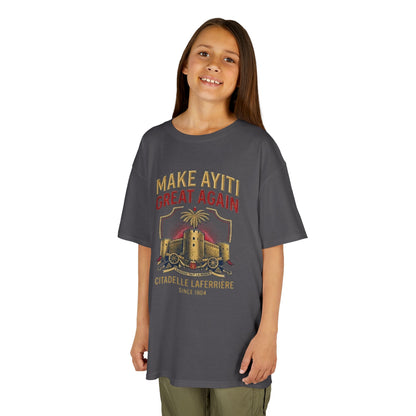 Make Ayiti Great Again kids T-Shirt | Citadelle Laferrière illustration