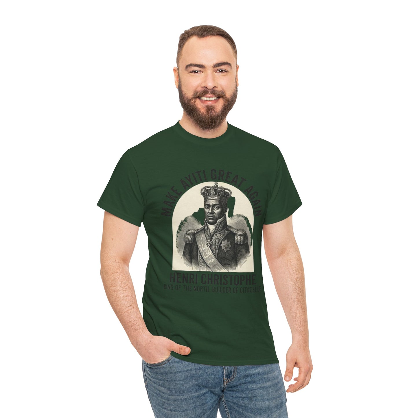 Henri Christophe portrait Make Ayiti Great Again T-Shirt | Haitian history tee