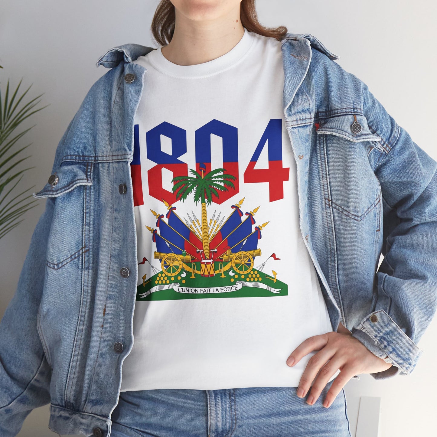 1804 Haitian Coat of Arms Tee | Neg Lakay Portrait Tee, Haitian Heritage Shirt