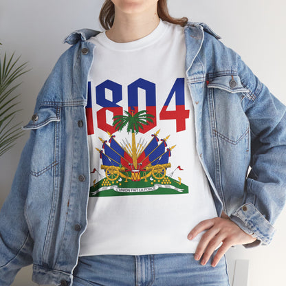 1804 Haitian Coat of Arms Tee | Neg Lakay Portrait Tee, Haitian Heritage Shirt