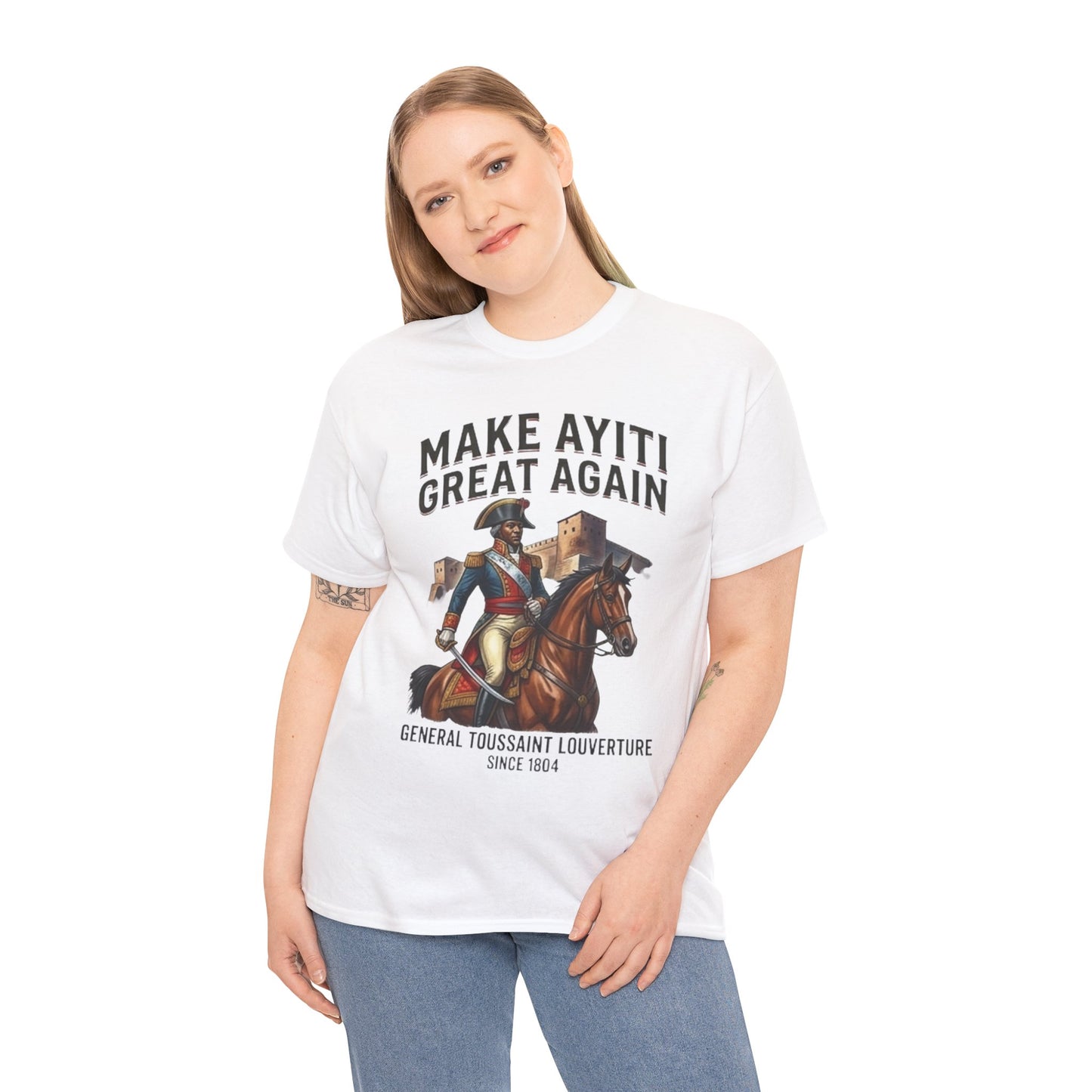 Make Ayiti Great Again T-Shirt | Toussaint Louverture Horse Illustration