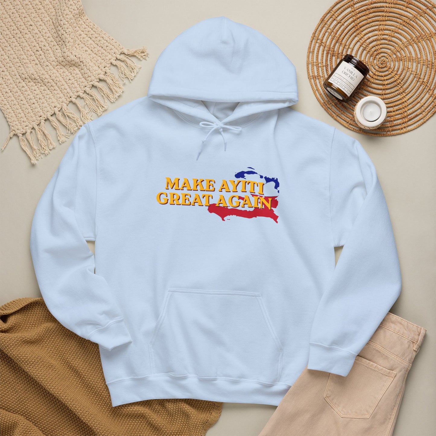 Hoodie - Make Ayiti Great Again / Neg Lakay Haitian Pride Pullover