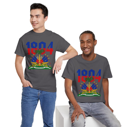 1804 Haitian Coat of Arms Tee | Neg Lakay Portrait Tee, Haitian Heritage Shirt