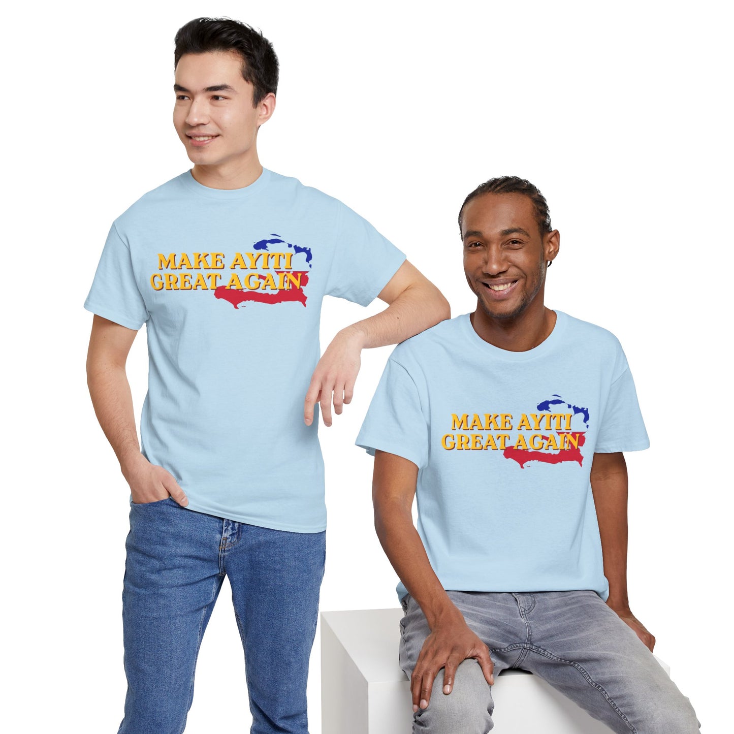 Make Ayiti Great Again T-Shirt | Haiti Flag Map Tee